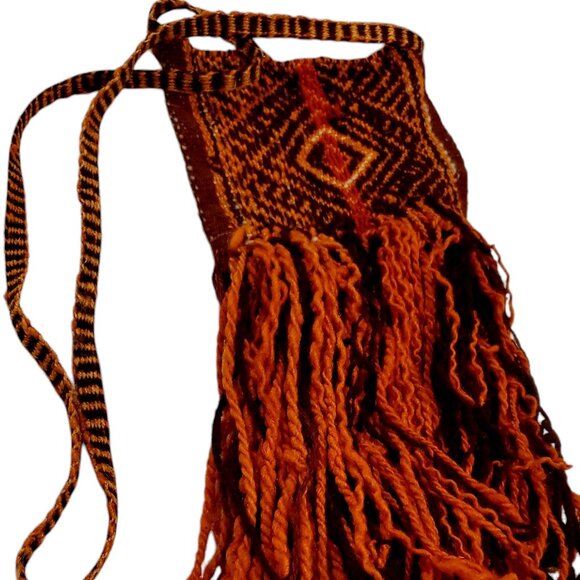 Antique Handcrafted Tribal Medicine Pouch, Pre-Hispanic Rustic Chuspa Bag “Atipa - Picture 1 of 3